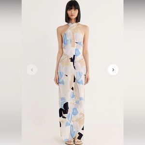 RUMER LEILA X FRONT LINEN MAXI